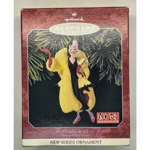 Vintage Disney 1998 Hallmark Christmas Ornament 101 Dalmatians Cruella de Vil